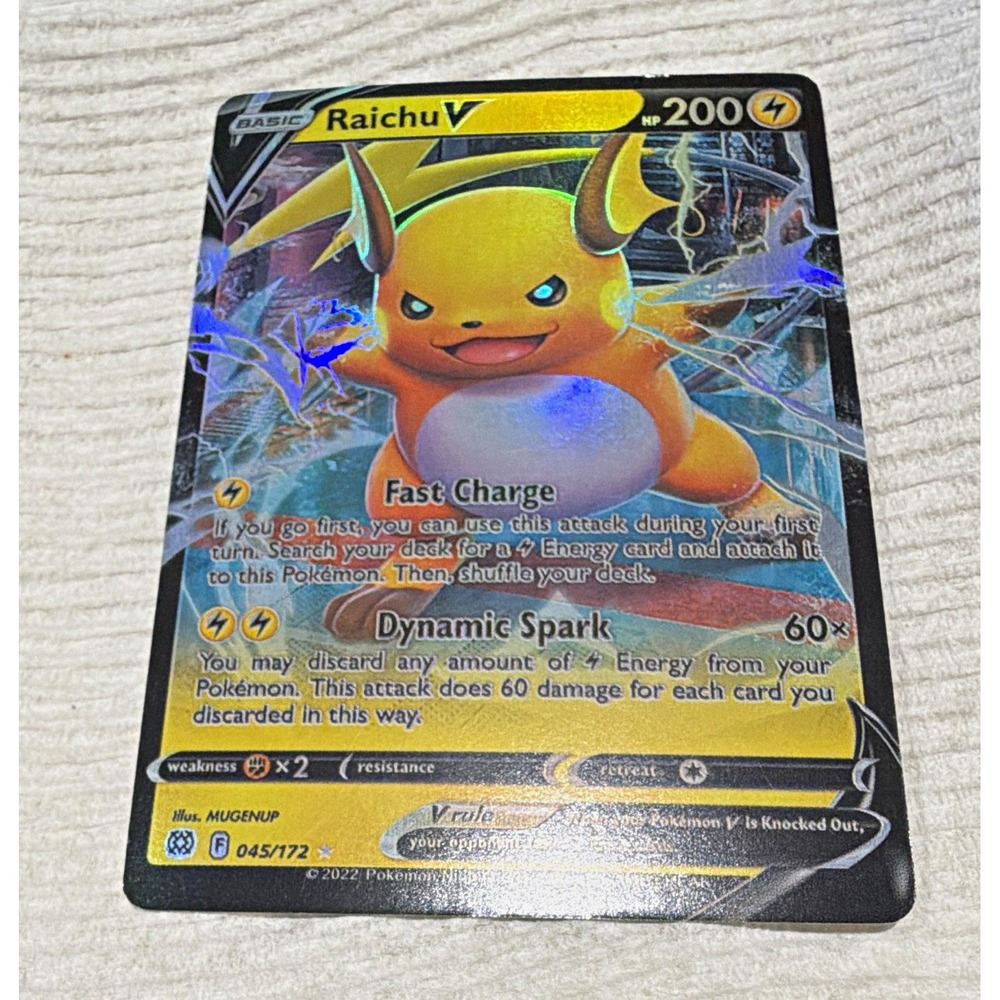 Raichu V 045/172 SWSH09 Brilliant Stars Holo Ultra Rare V English 2022